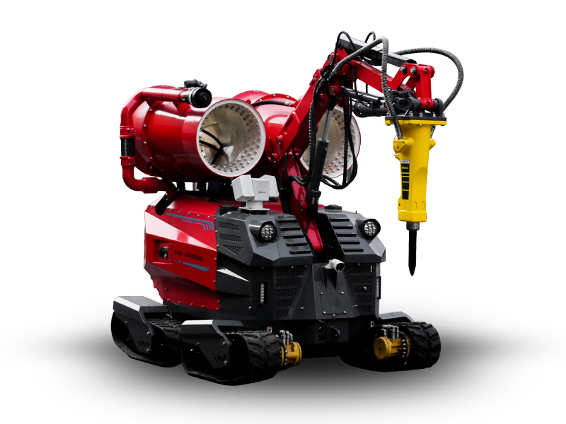 RXR-JM300GD Four-wheel Demolition Fire Fighting Smoke Exhausting Robot