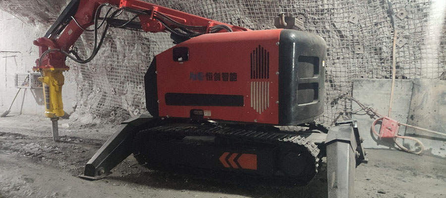 remote controlled demolition equipment robot