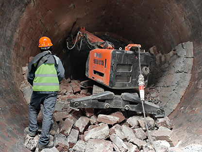 Demolition Robot | Cement Kiln Maintenance