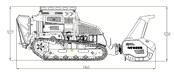 detail of remote controlled mulcher​